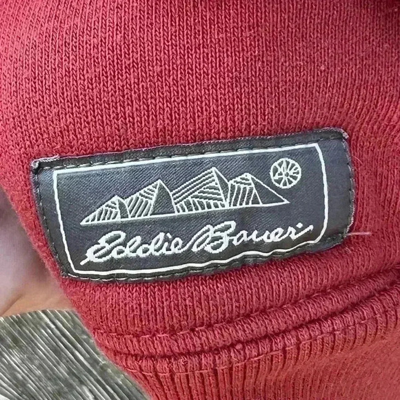 Eddie Bauer Men's Large Pullover Burnt Rust Hoodie - Picture 4 of 7